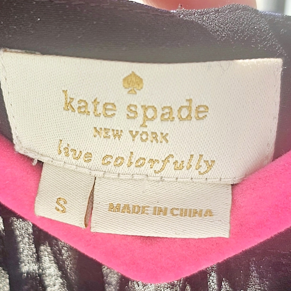 Kate Spade Navy Leopard Print Ruffle Blouse - Picture 5 of 9
